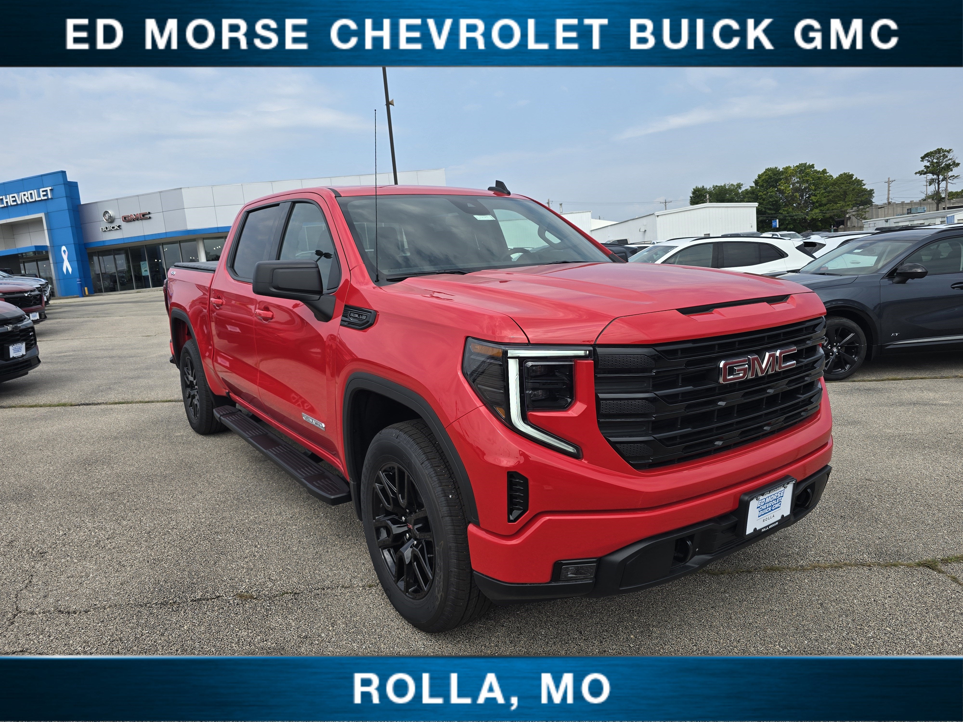 2026 GMC Sierra 1500 Elevation in Cardinal Red — front three-quarter view