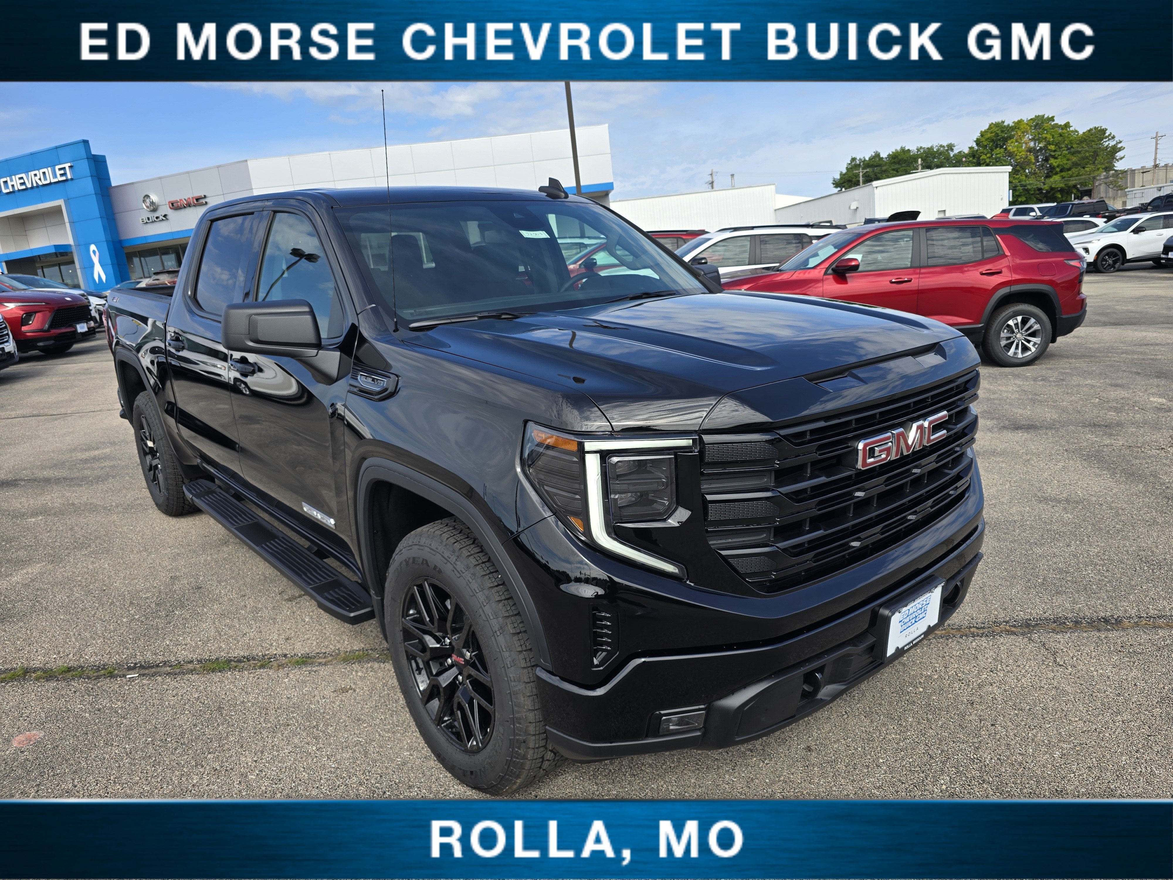 2026 GMC Sierra 1500 Elevation in Onyx Black — front three-quarter view
