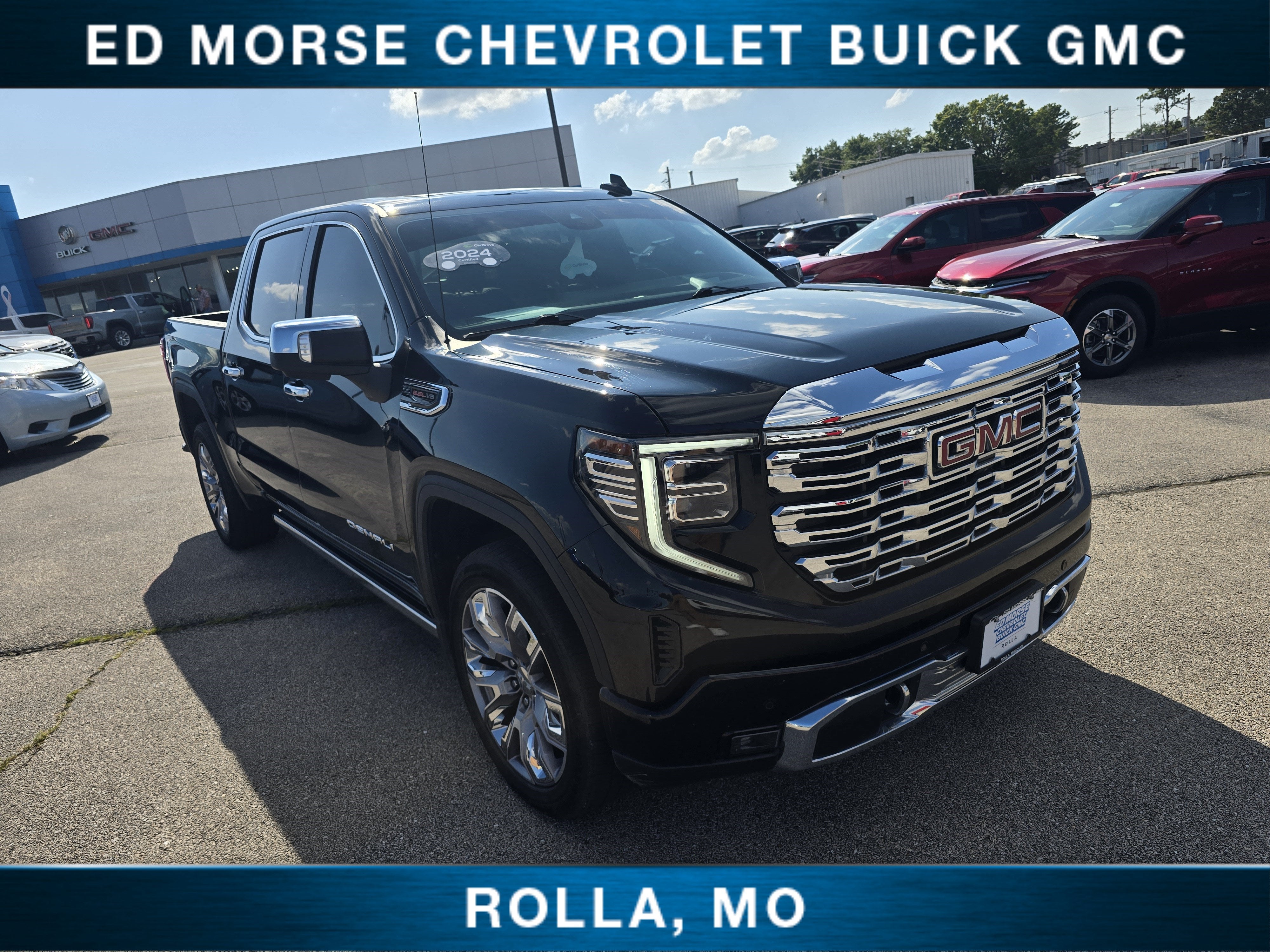 2024 GMC Sierra 1500 Denali in Onyx Black — front three-quarter view