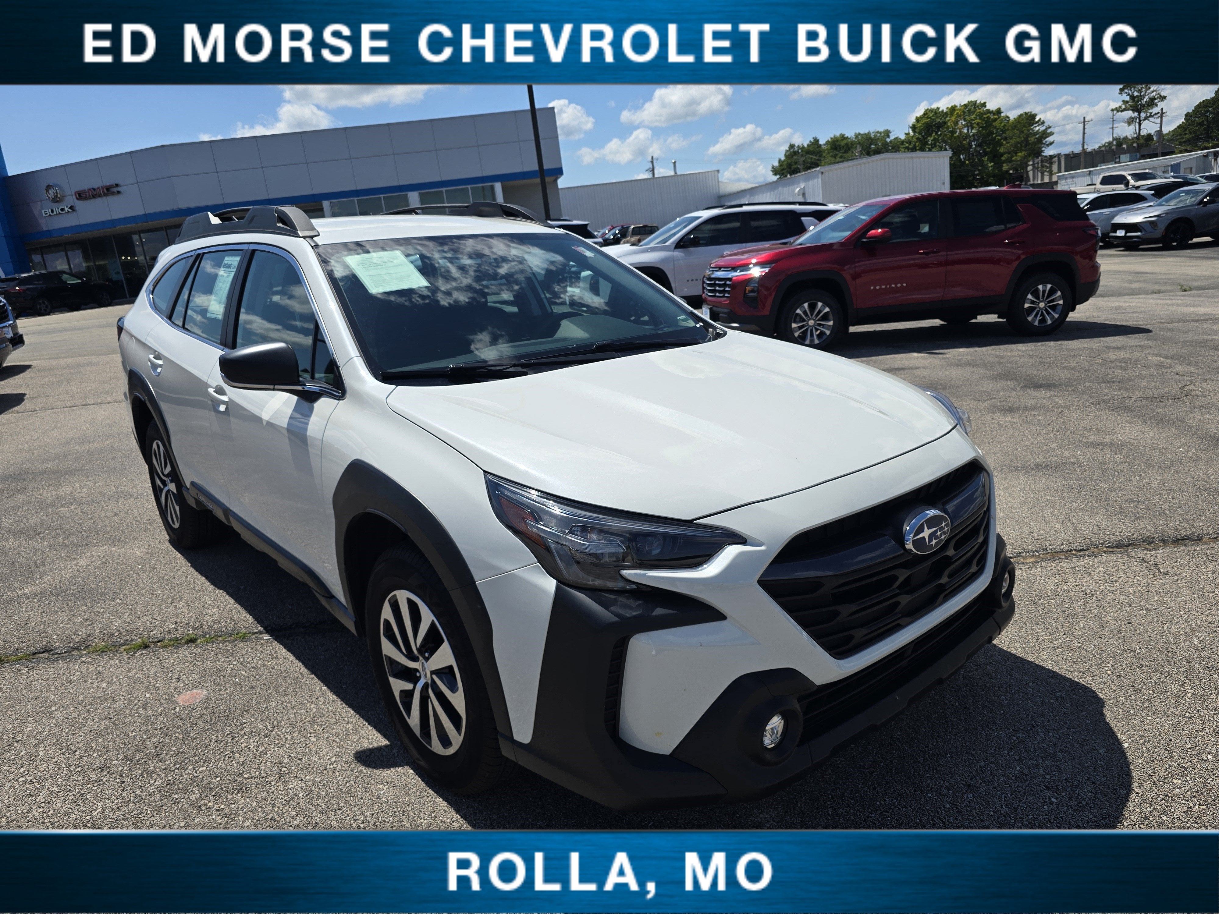 2025 Subaru Outback 4DR AWD in White — front three-quarter view