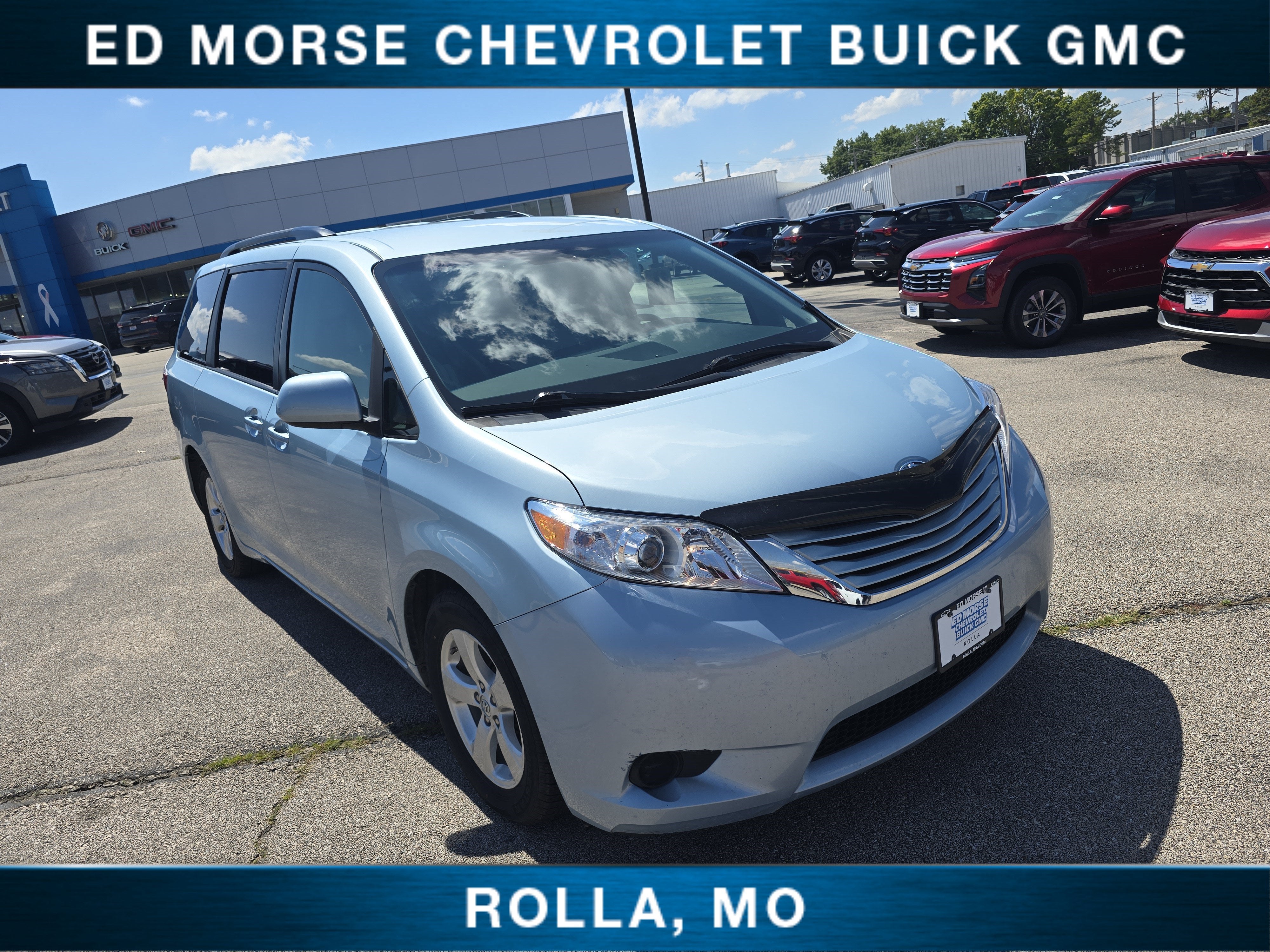 2017 Toyota Sienna LE 8 Passenger in Blue — front three-quarter view