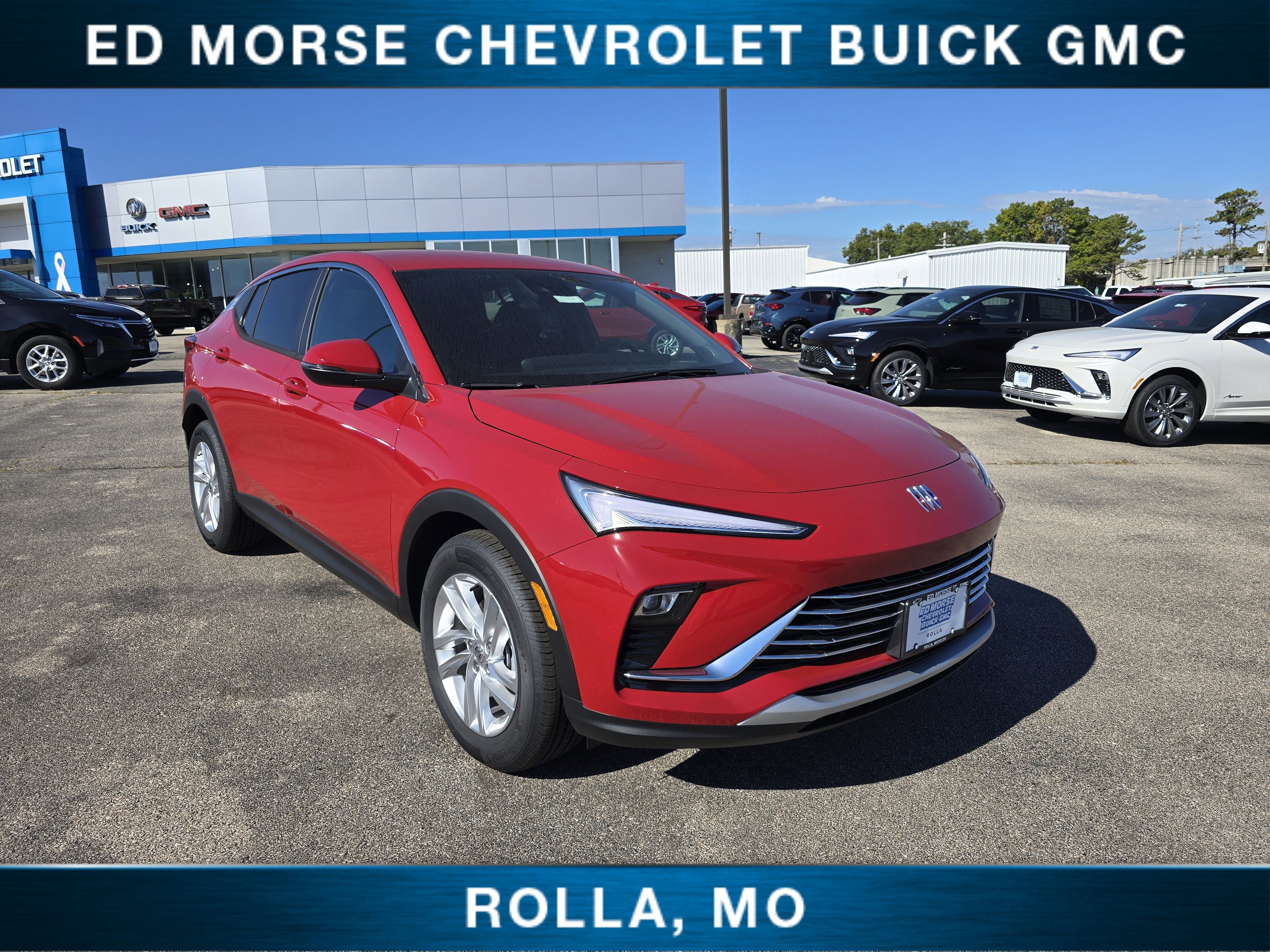 2026 Buick Envista Preferred in Brilliant Red — front three-quarter view