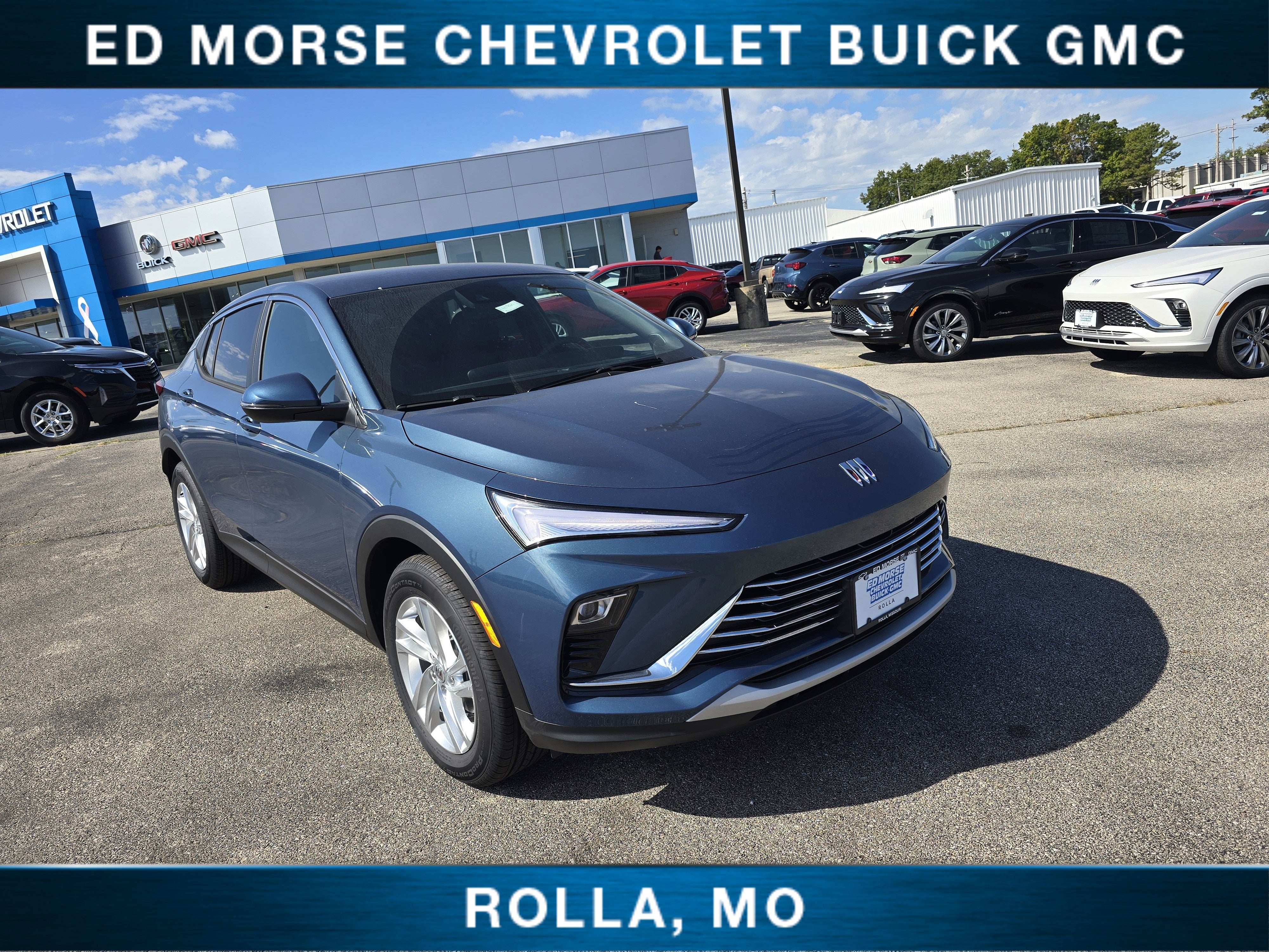 2026 Buick Envista Preferred in Ocean Blue Metallic — front three-quarter view