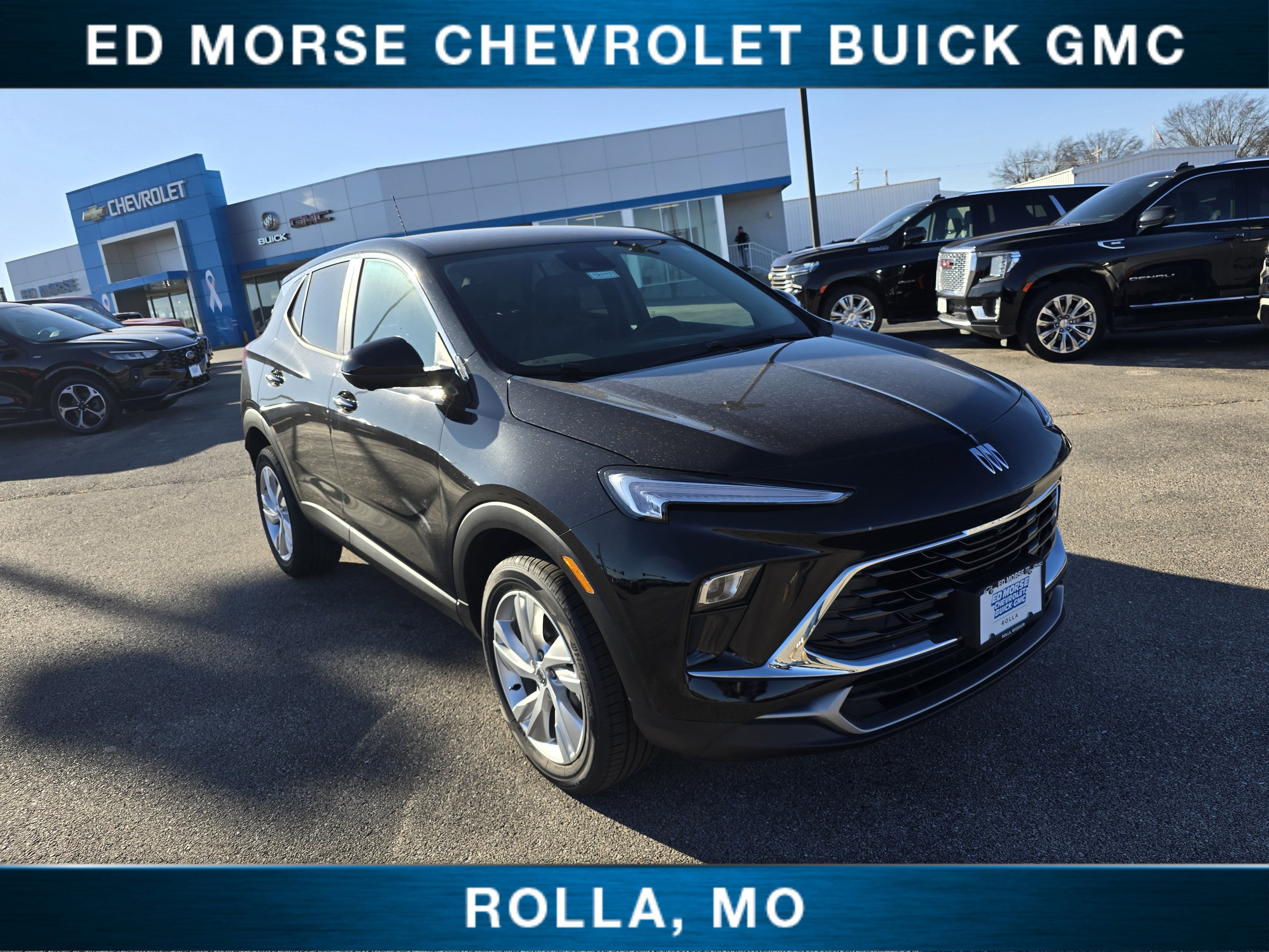2026 Buick Encore GX Preferred in Ebony Twilight Metallic — front three-quarter view